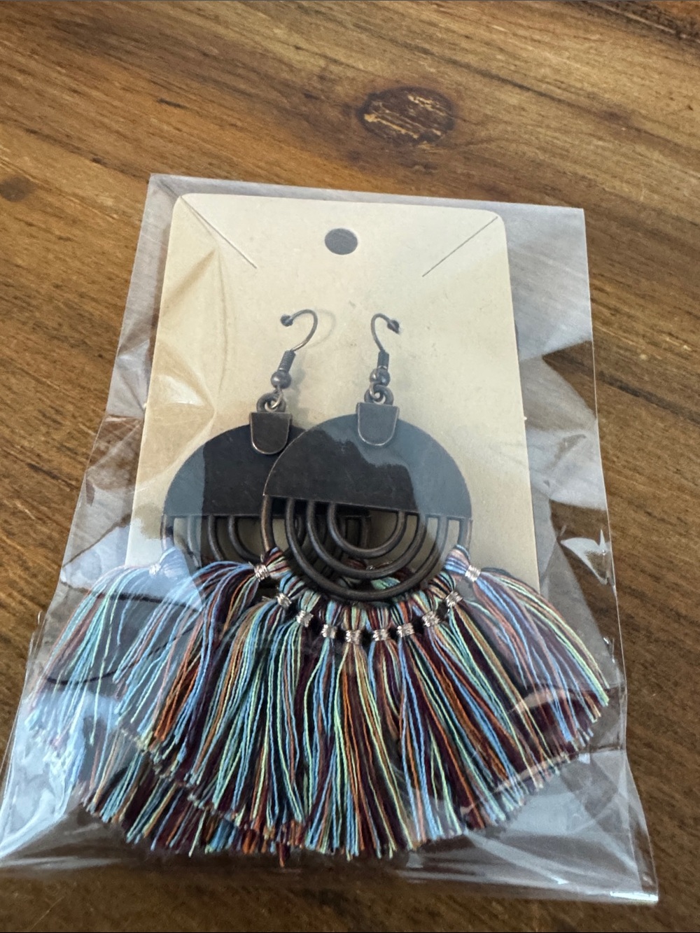 Bohemian Multicolor Fringe Drop Earrings - Women Accessories